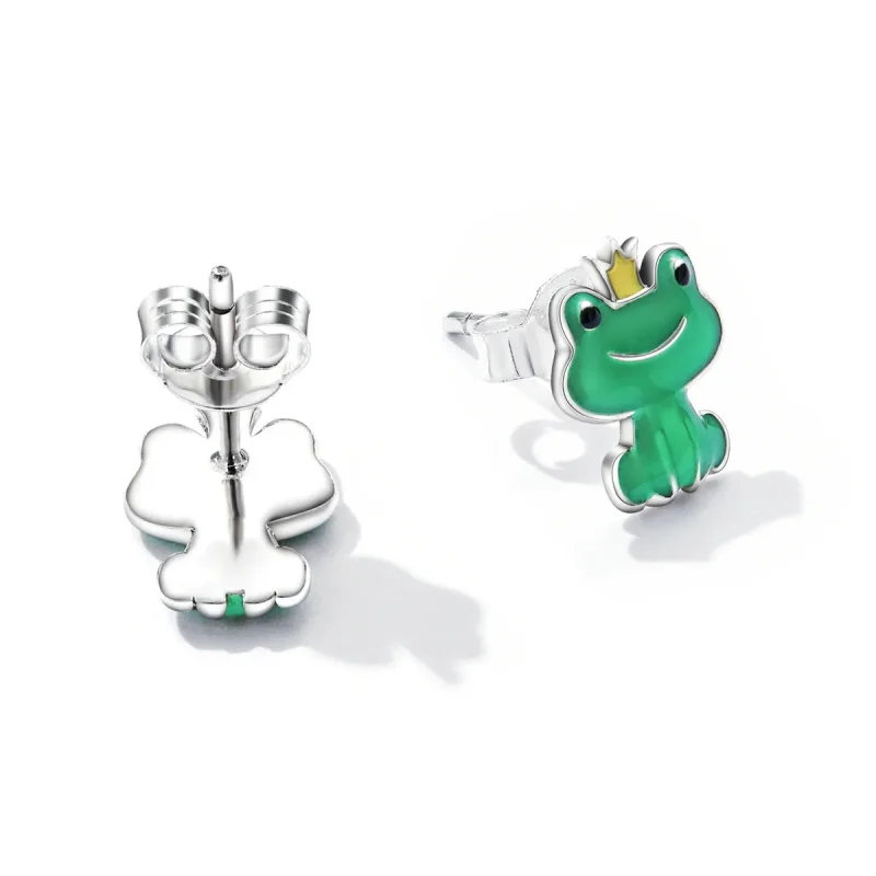 (imagine pentru) Cercei tip Pandora Funny Little Frog - SCE1380 - Vizualizare 4