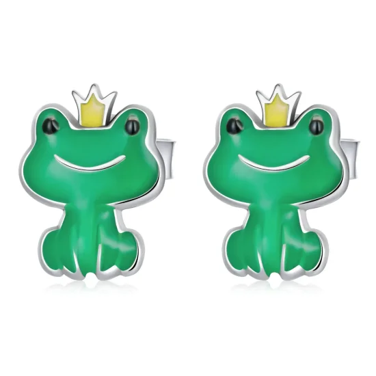 (imagine pentru) Cercei tip Pandora Funny Little Frog - SCE1380