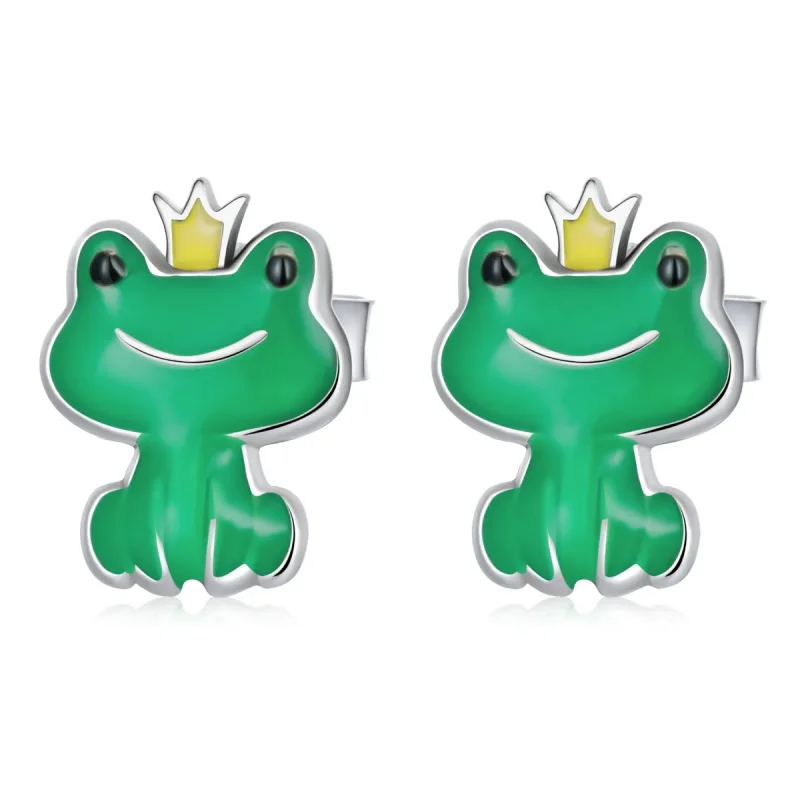 (imagine pentru) Cercei tip Pandora Funny Little Frog - SCE1380