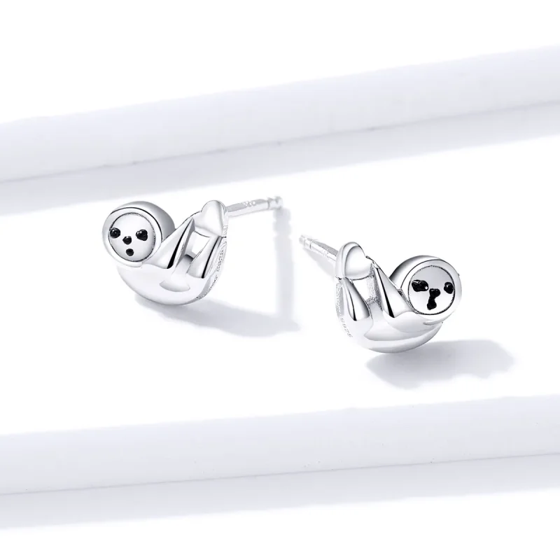 (imagine pentru) Cercei tip Pandora Little Sloth - BSE303 - Vizualizare 4