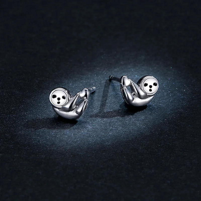 (imagine pentru) Cercei tip Pandora Little Sloth - BSE303 - Vizualizare 5