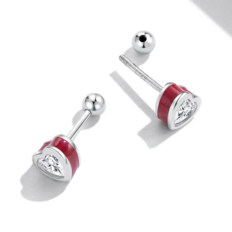 (imagine pentru) Pandora Stil Simplice Cercei cu Șurub Love - SCE1352-VT - Vizualizare 4
