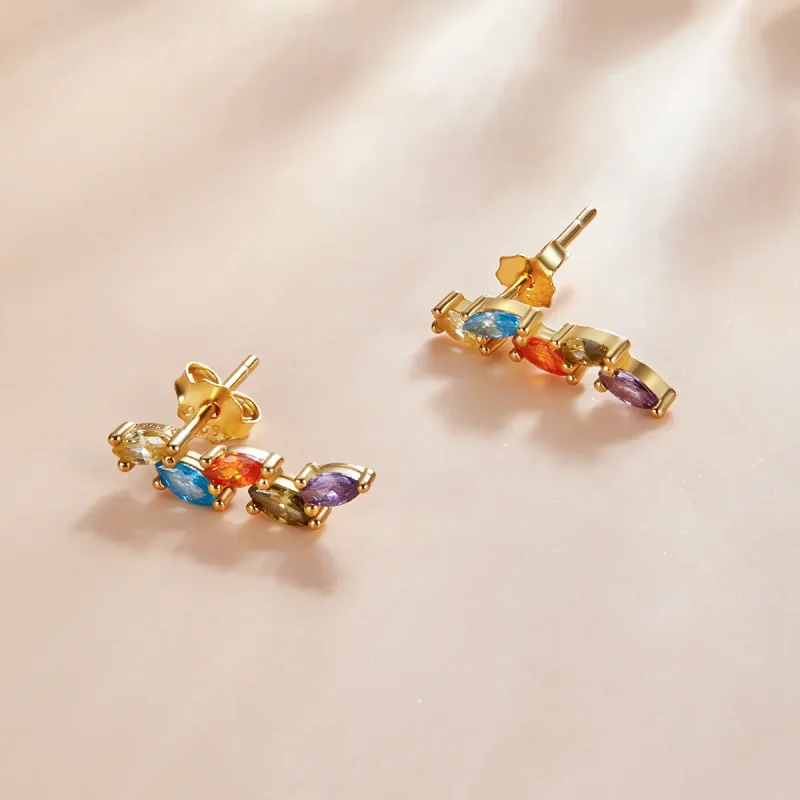 (imagine pentru) Pandora Stil Zirconiu Colorat - Cercei Stud Olive - SCE1210 - Vizualizare 2