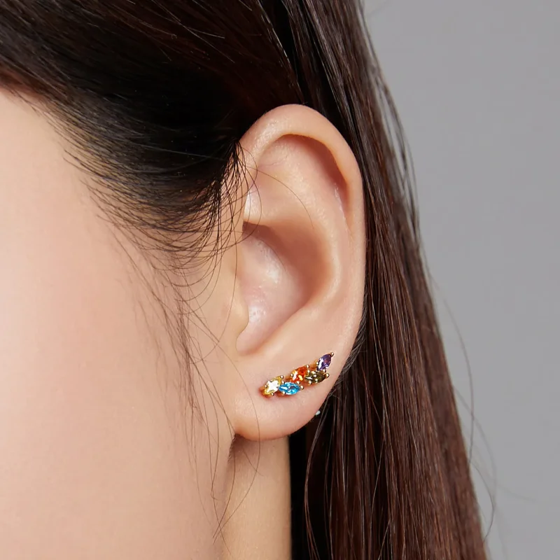 (imagine pentru) Pandora Stil Zirconiu Colorat - Cercei Stud Olive - SCE1210 - Vizualizare 4