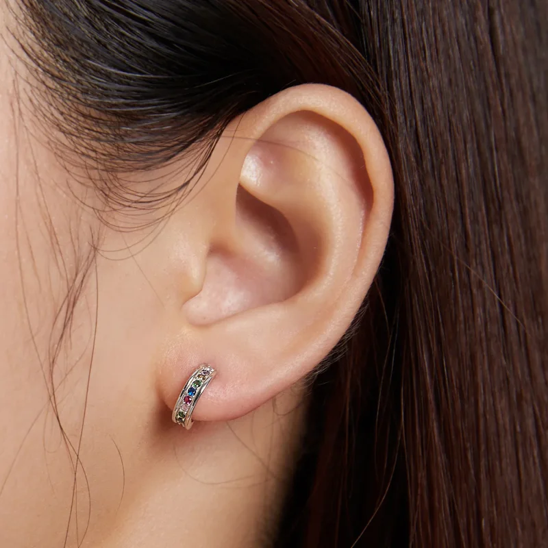 (imagine pentru) Pandora Style Arc Stud Earrings - SCE1168 - Vizualizare 4