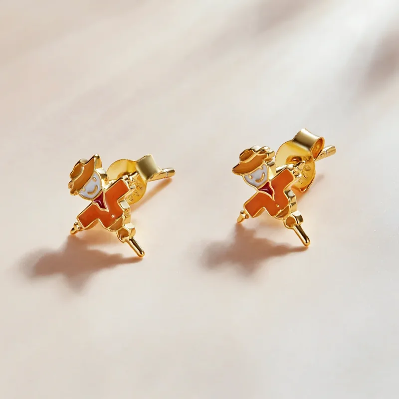 (imagine pentru) Pandora Style Autumn - Scarecrow Stud Earrings - SCE1243 - Vizualizare 2