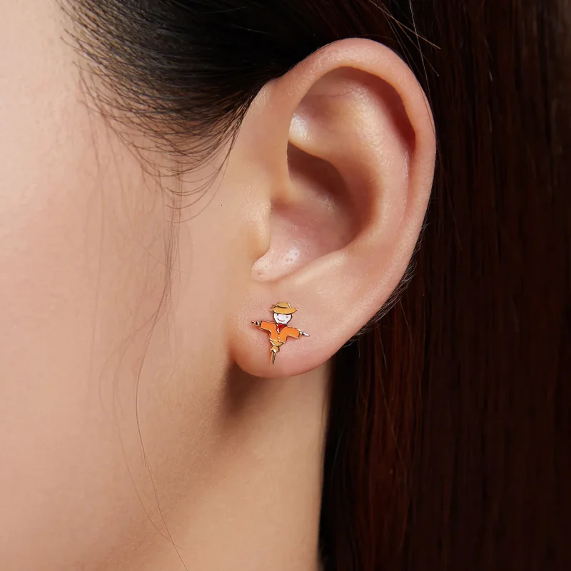 (imagine pentru) Pandora Style Autumn - Scarecrow Stud Earrings - SCE1243 - Vizualizare 3