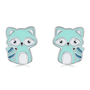 (imagine pentru) Pandora Style Baby Raccoon Stud Earrings - SCE1279
