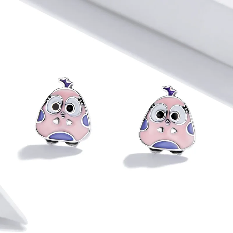 (imagine pentru) Pandora Style Big Eyed Bird Stud Earrings - SCE1277 - Vizualizare 2