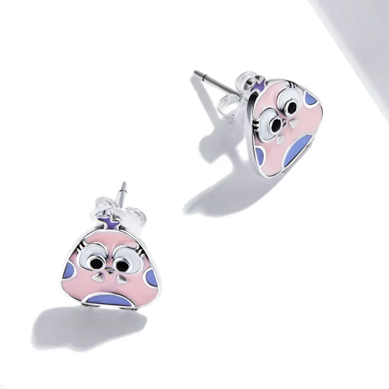 (imagine pentru) Pandora Style Big Eyed Bird Stud Earrings - SCE1277 - Vizualizare 4