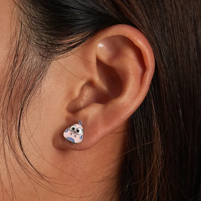 (imagine pentru) Pandora Style Big Eyed Bird Stud Earrings - SCE1277 - Vizualizare 5