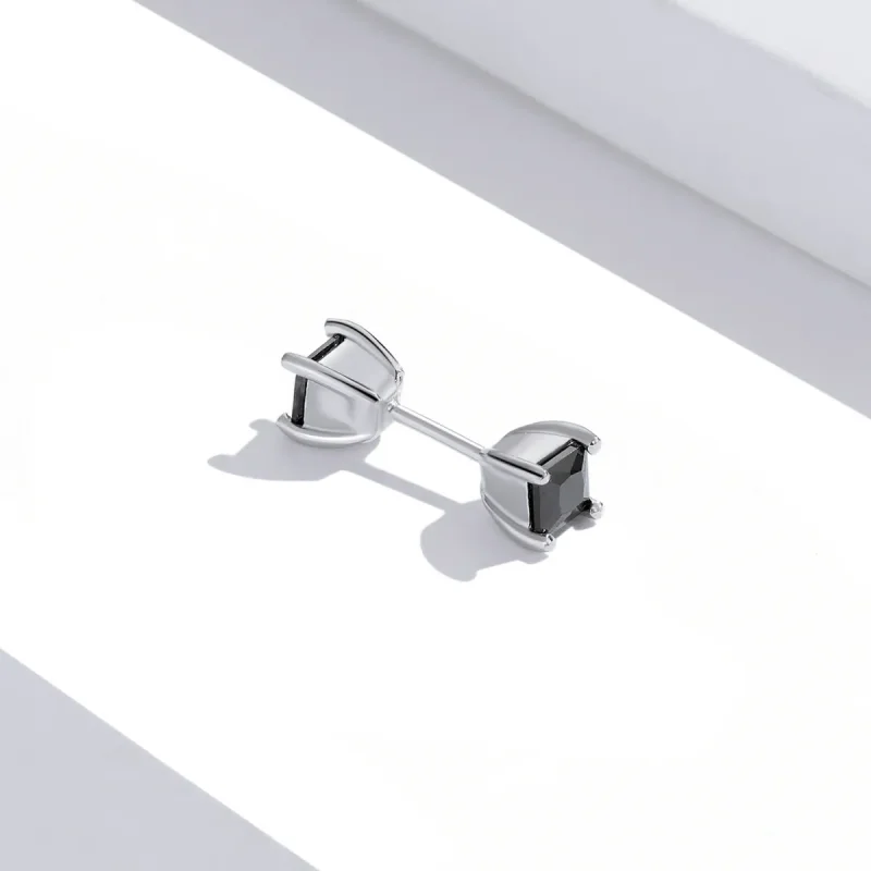 (imagine pentru) Pandora Style Black Zirconium Stud Earrings - SCE1325 - Vizualizare 3