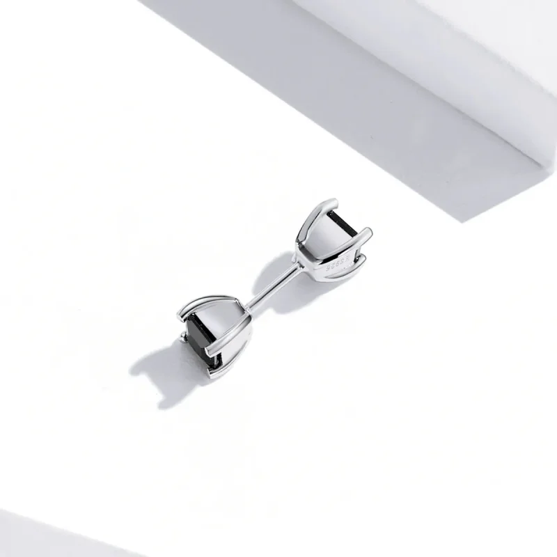 (imagine pentru) Pandora Style Black Zirconium Stud Earrings - SCE1325 - Vizualizare 4