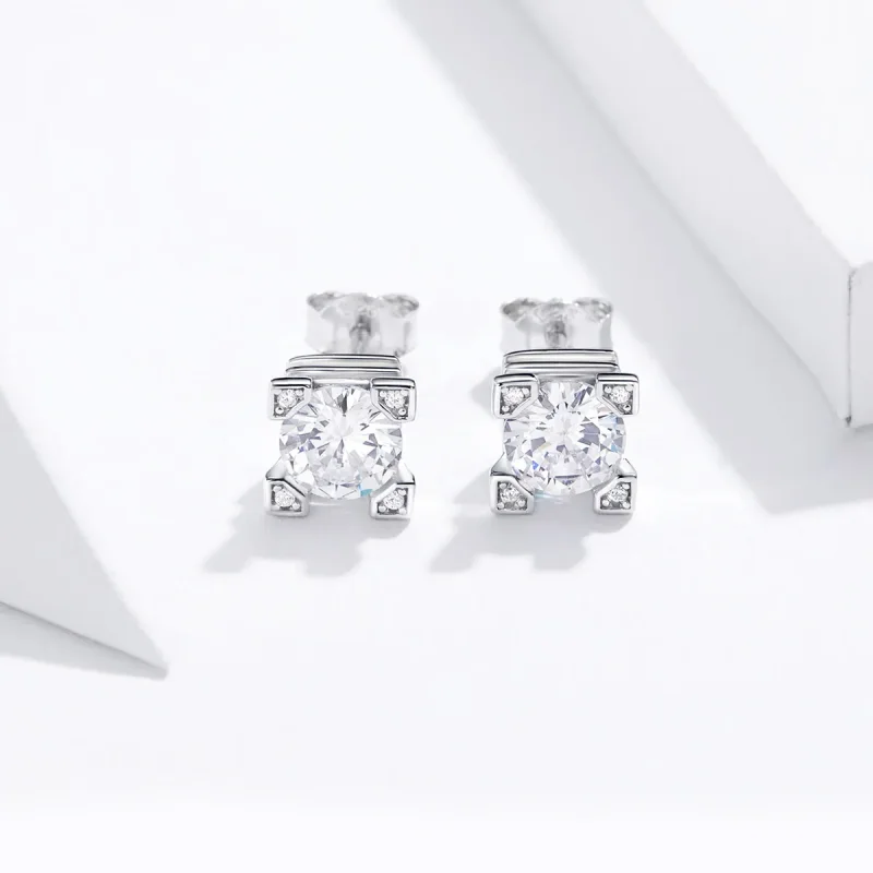(imagine pentru) Pandora Style Bright Time Stud Earrings - BSE192 - Vizualizare 3
