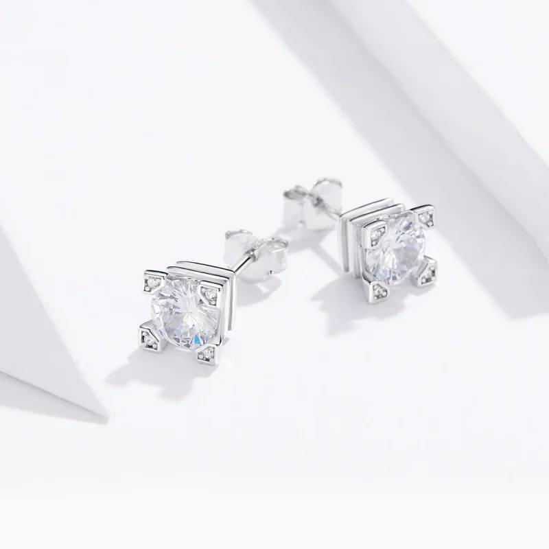 (imagine pentru) Pandora Style Bright Time Stud Earrings - BSE192 - Vizualizare 4