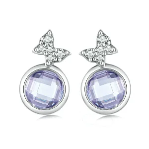 (imagine pentru) Pandora Style Butterfly Stud Earrings - BSE703