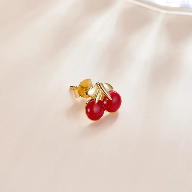 (imagine pentru) Pandora Style Cherry Stud Earrings - SCE1061 - Vizualizare 2