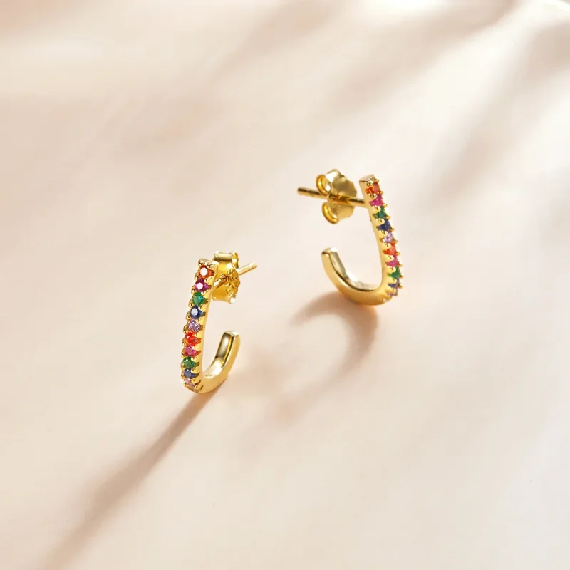 (imagine pentru) Pandora Style Christmas Cane Stud Earrings - SCE1167-B - Vizualizare 2