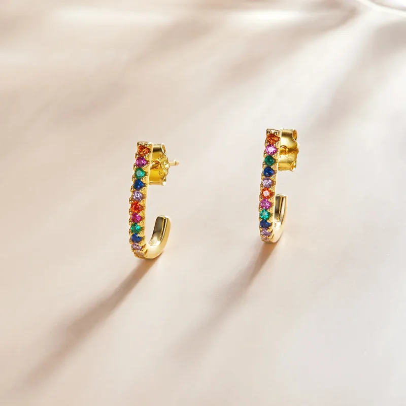 (imagine pentru) Pandora Style Christmas Cane Stud Earrings - SCE1167-B - Vizualizare 3