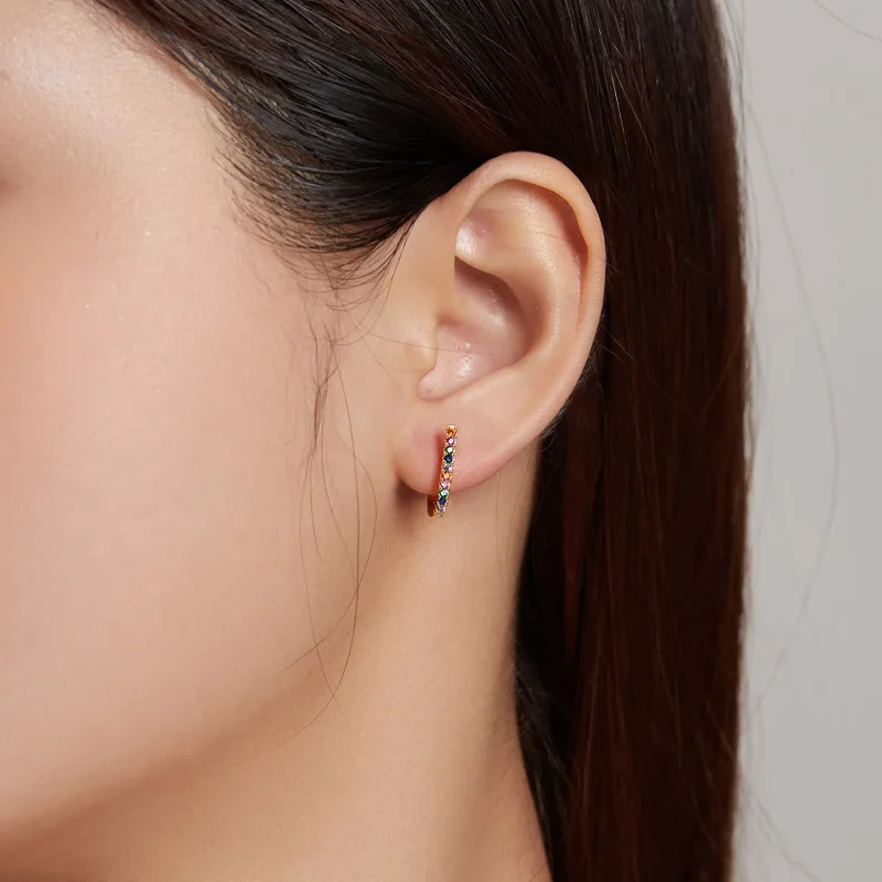 (imagine pentru) Pandora Style Christmas Cane Stud Earrings - SCE1167-B - Vizualizare 6