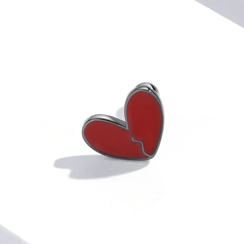 (imagine pentru) Pandora Style Dark Heart Stud Earrings - SCE1326 - Vizualizare 2