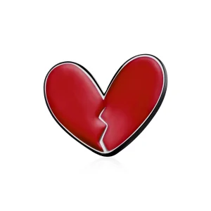(imagine pentru) Pandora Style Dark Heart Stud Earrings - SCE1326