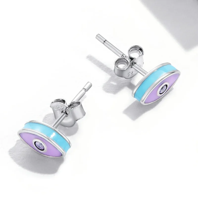 (imagine pentru) Pandora Style Devil Eye Stud Earrings - SCE1367 - Vizualizare 4