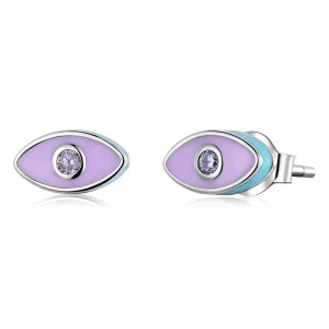 (imagine pentru) Pandora Style Devil Eye Stud Earrings - SCE1367