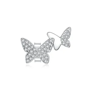 (imagine pentru) Pandora Style Double Butterfly Stud Earrings - SCE1070
