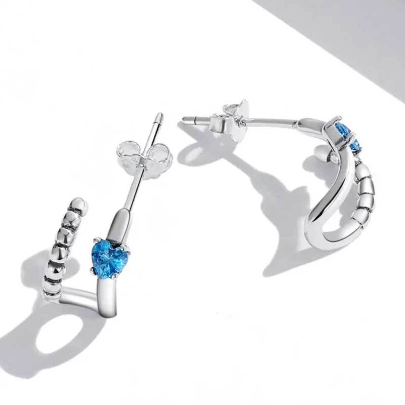 (imagine pentru) Pandora Style Exquisite Double Layer Stud Earrings - SCE1331 - Vizualizare 3