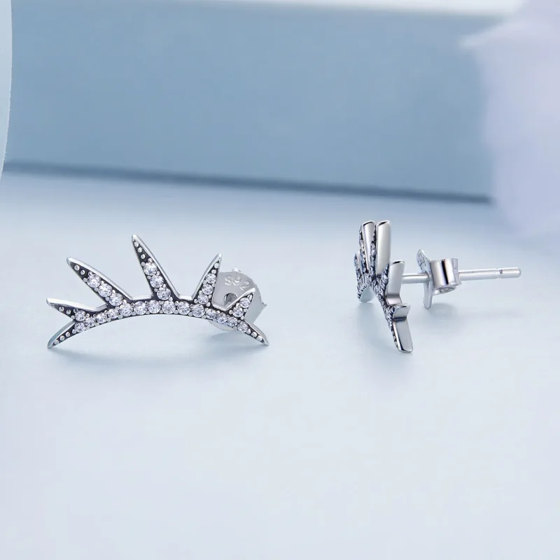 (imagine pentru) Pandora Style Eyelash Stud Earrings - BSE681 - Vizualizare 3