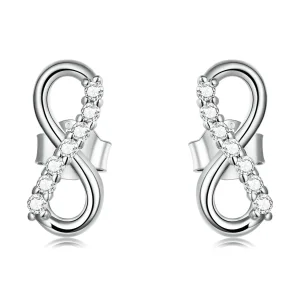 (imagine pentru) Pandora Style Infinity Symbol - Shine Stud Earrings - BSE543