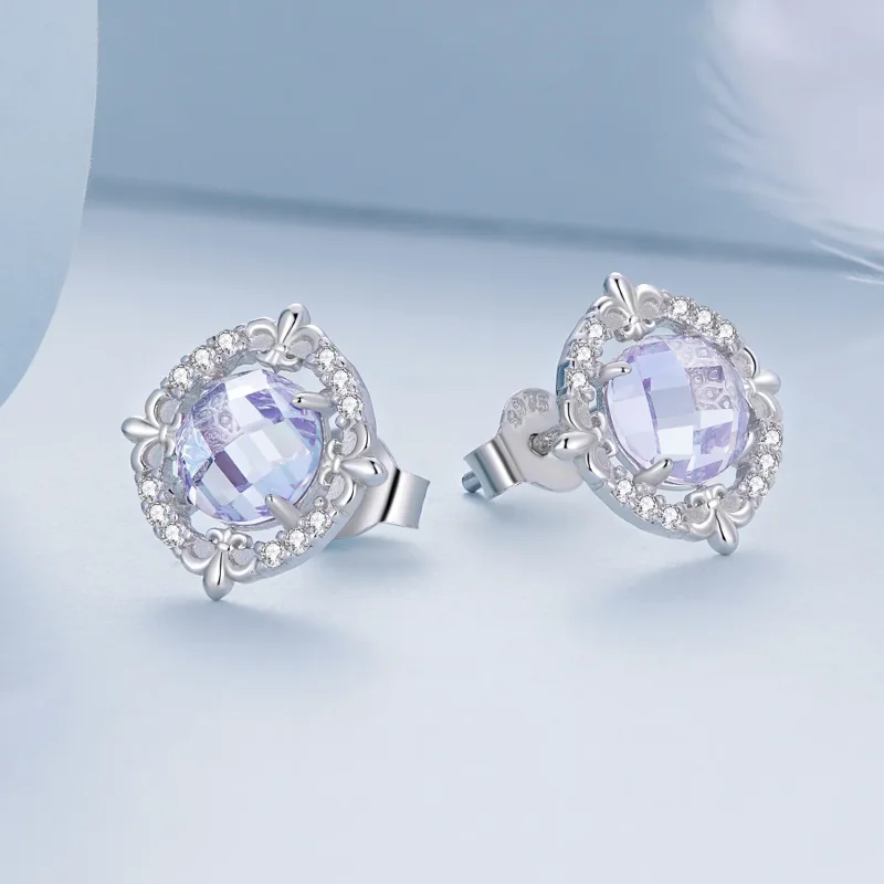 (imagine pentru) Pandora Style Iris Stud Earrings - BSE667 - Vizualizare 2