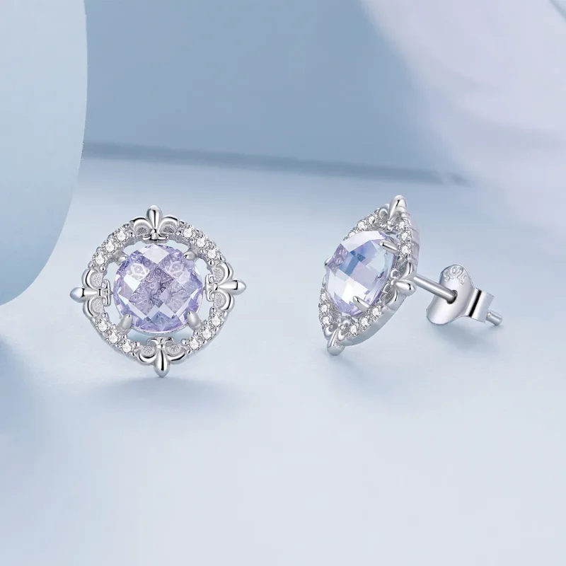 (imagine pentru) Pandora Style Iris Stud Earrings - BSE667 - Vizualizare 3