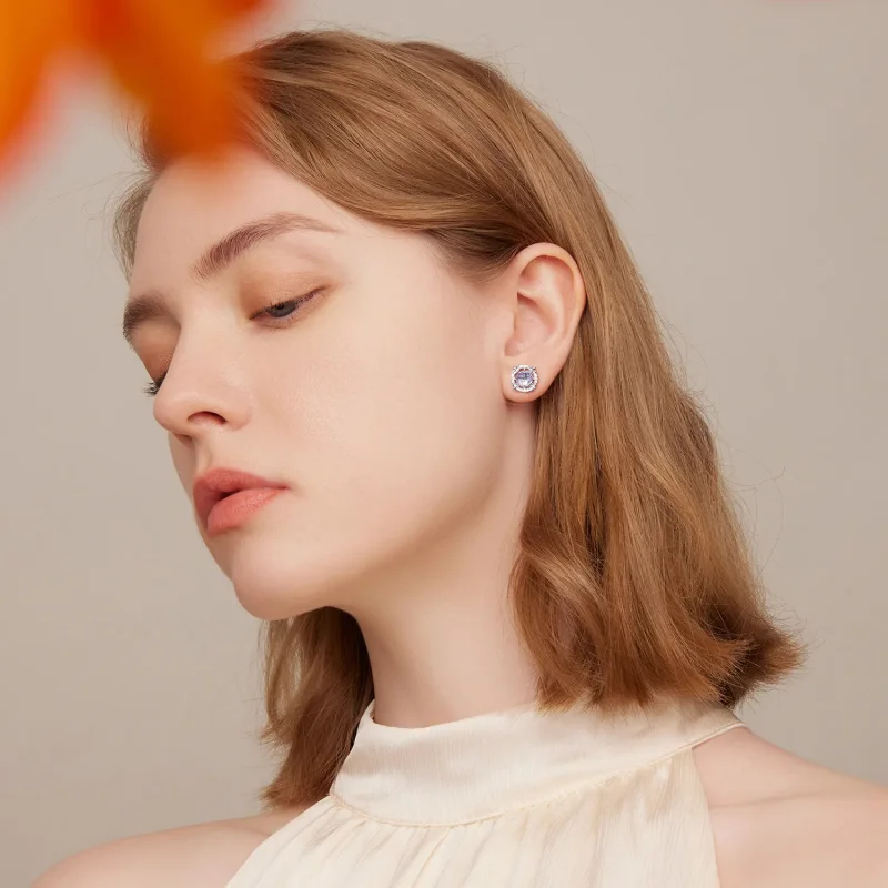 (imagine pentru) Pandora Style Iris Stud Earrings - BSE667 - Vizualizare 5
