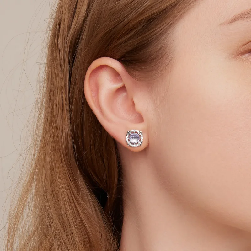 (imagine pentru) Pandora Style Iris Stud Earrings - BSE667 - Vizualizare 6
