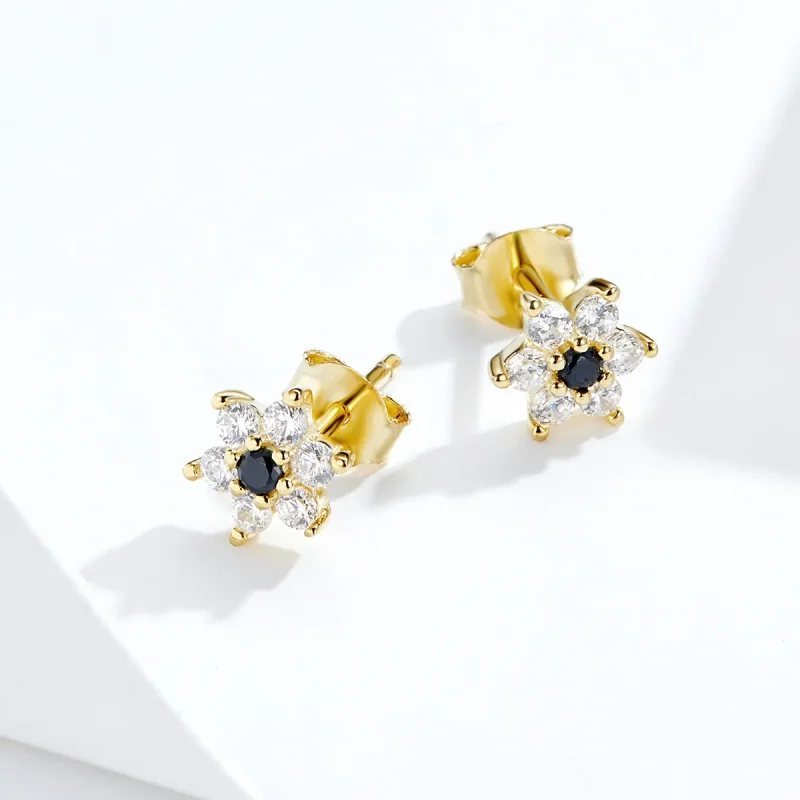 (imagine pentru) Pandora Style Little Flower Stud Earrings - SCE708 - Vizualizare 3