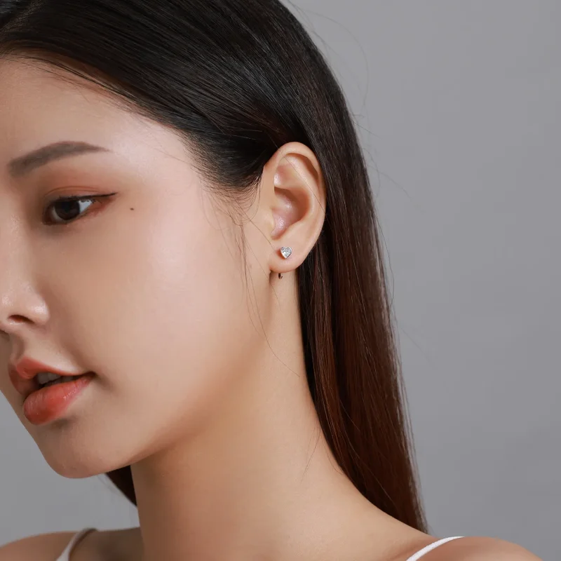 (imagine pentru) Pandora Style Love Stud Earrings - BSE516 - Vizualizare 7
