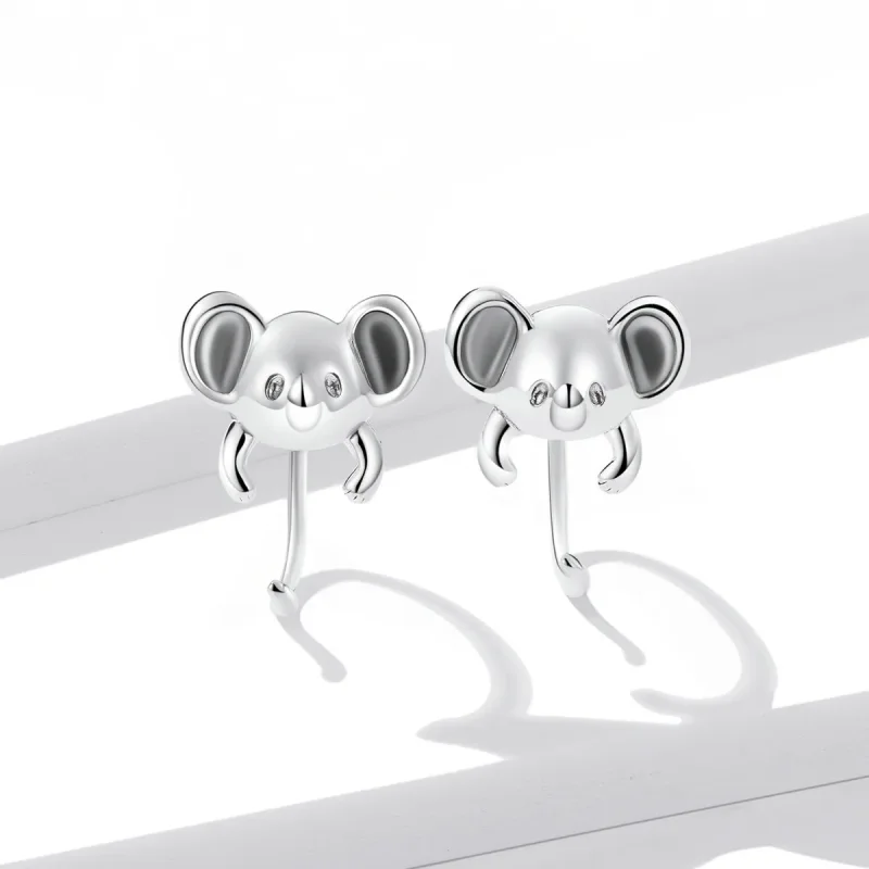 (imagine pentru) Pandora Style Mini Koala Stud Earrings - BSE566 - Vizualizare 4