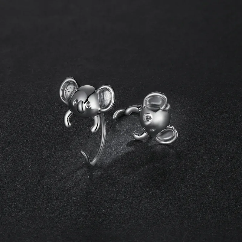(imagine pentru) Pandora Style Mini Koala Stud Earrings - BSE566 - Vizualizare 5