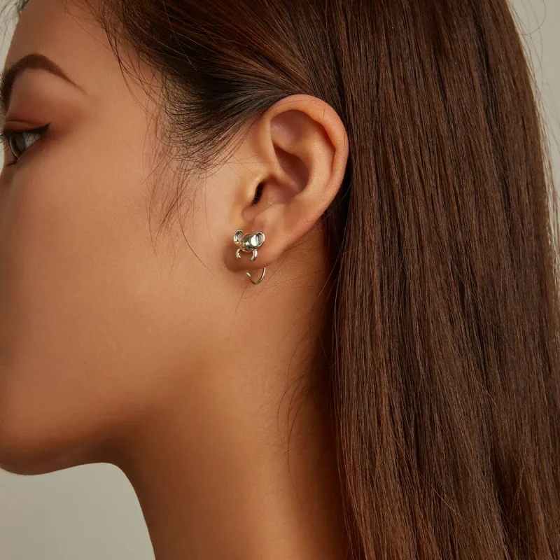 (imagine pentru) Pandora Style Mini Koala Stud Earrings - BSE566 - Vizualizare 7