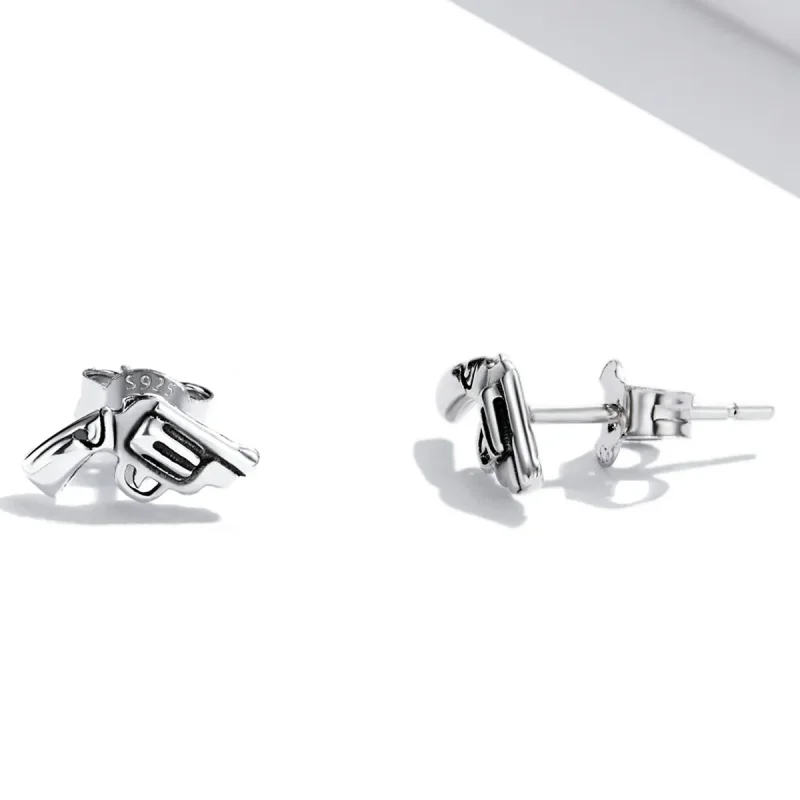 (imagine pentru) Pandora Style Mini Pistol Stud Earrings - SCE1293 - Vizualizare 4
