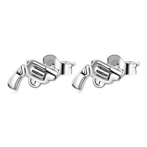 (imagine pentru) Pandora Style Mini Pistol Stud Earrings - SCE1293