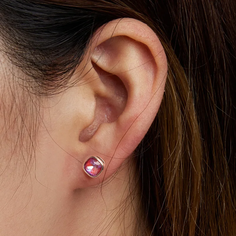 (imagine pentru) Pandora Style Mocha Fluorescent Stud Earrings - SCE1413 - Vizualizare 6