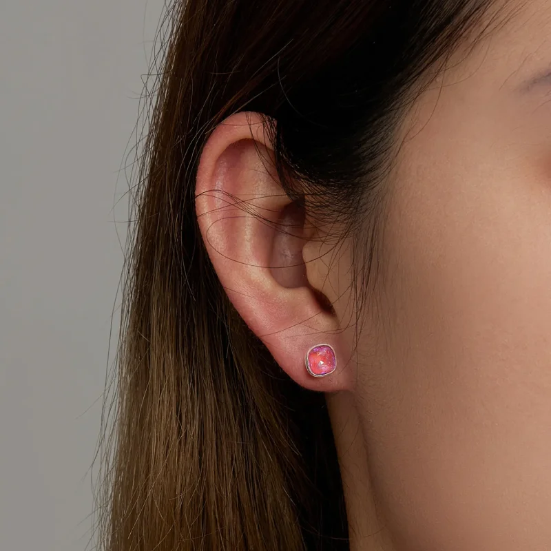 (imagine pentru) Pandora Style Mocha Fluorescent Stud Earrings - SCE1413 - Vizualizare 7
