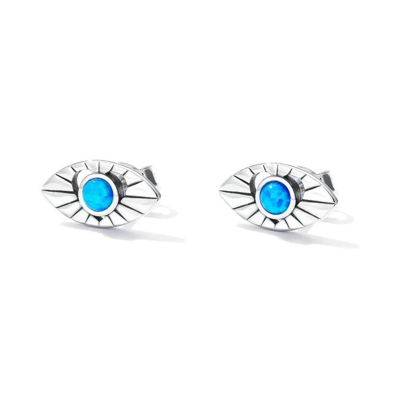 (imagine pentru) Pandora Style Mystic Devil Eye Stud Earrings - SCE1381 - Vizualizare 2