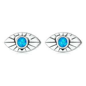 (imagine pentru) Pandora Style Mystic Devil Eye Stud Earrings - SCE1381