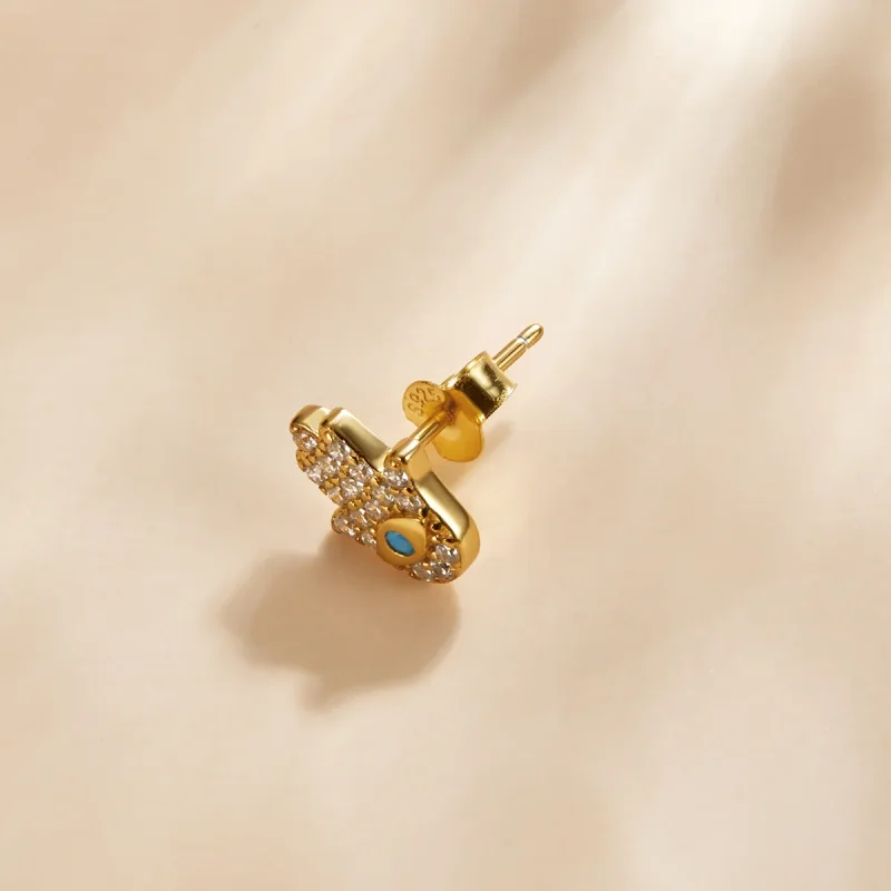 (imagine pentru) Pandora Style Mystic Spain - Lucky Hands Stud Earrings - SCE1139 - Vizualizare 2