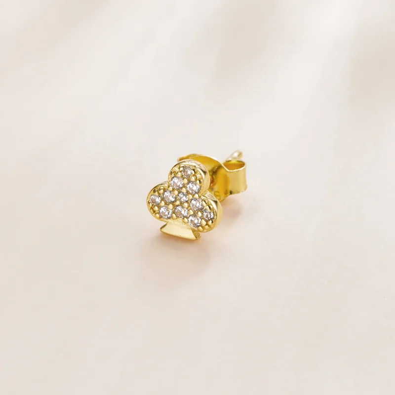 (imagine pentru) Pandora Style Poker - Clubs Stud Earrings - SCE1053 - Vizualizare 2