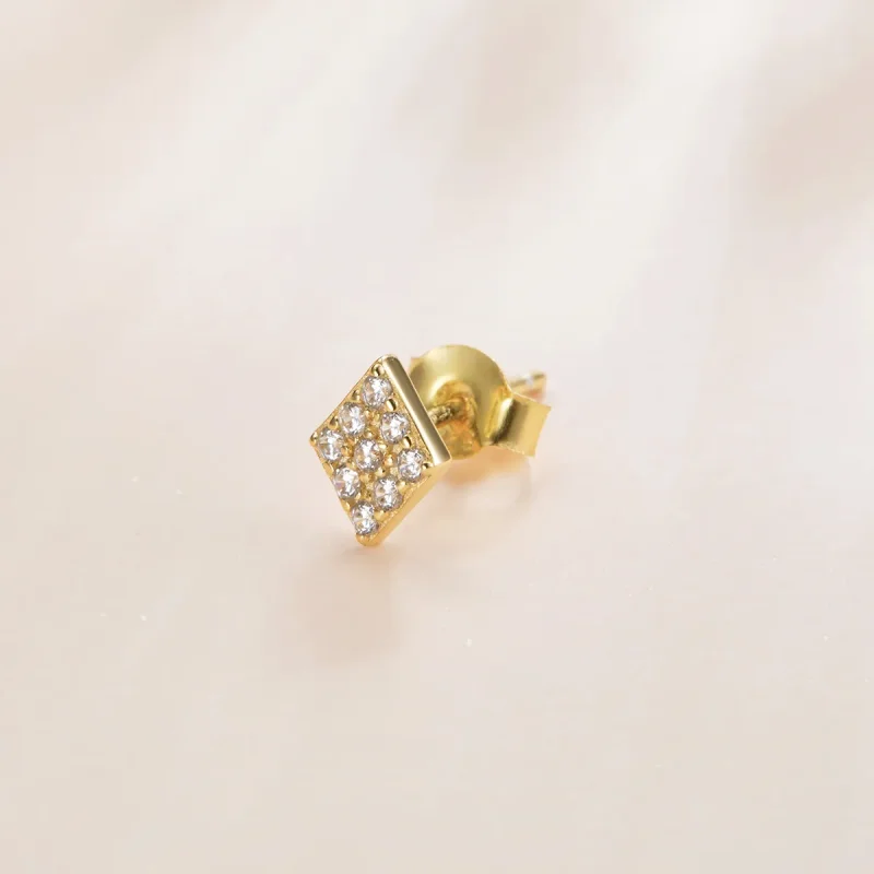 (imagine pentru) Pandora Style Poker - Cubes Stud Earrings - SCE1055 - Vizualizare 2